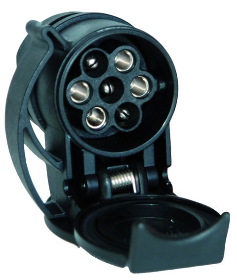 Krátký adaptér 13/7 pólů, 12 V (13pólová zástrčka u tažného vozidla, 7pólová zástrčka u přívěsu)