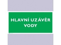 Tabulka - Hlavní uzávěr vody 30 x 15 cm