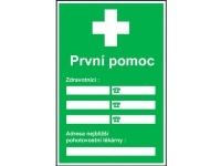 Tabulka - První pomoc 20 x 30 cm