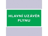 Tabulka - Hlavní uzávěr plynu 30 x 15 cm