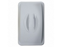 Víko s madlem bez otvoru šedé